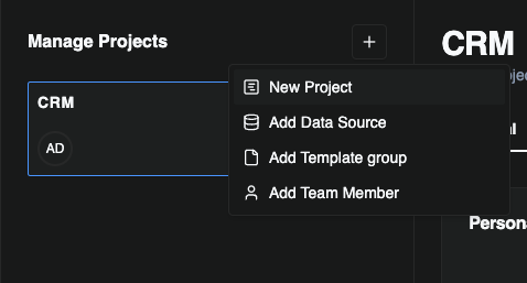 create new project